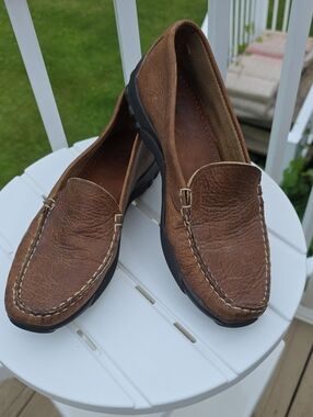 Allen Edmonds Brown Leather Slip-On Driving Loafers